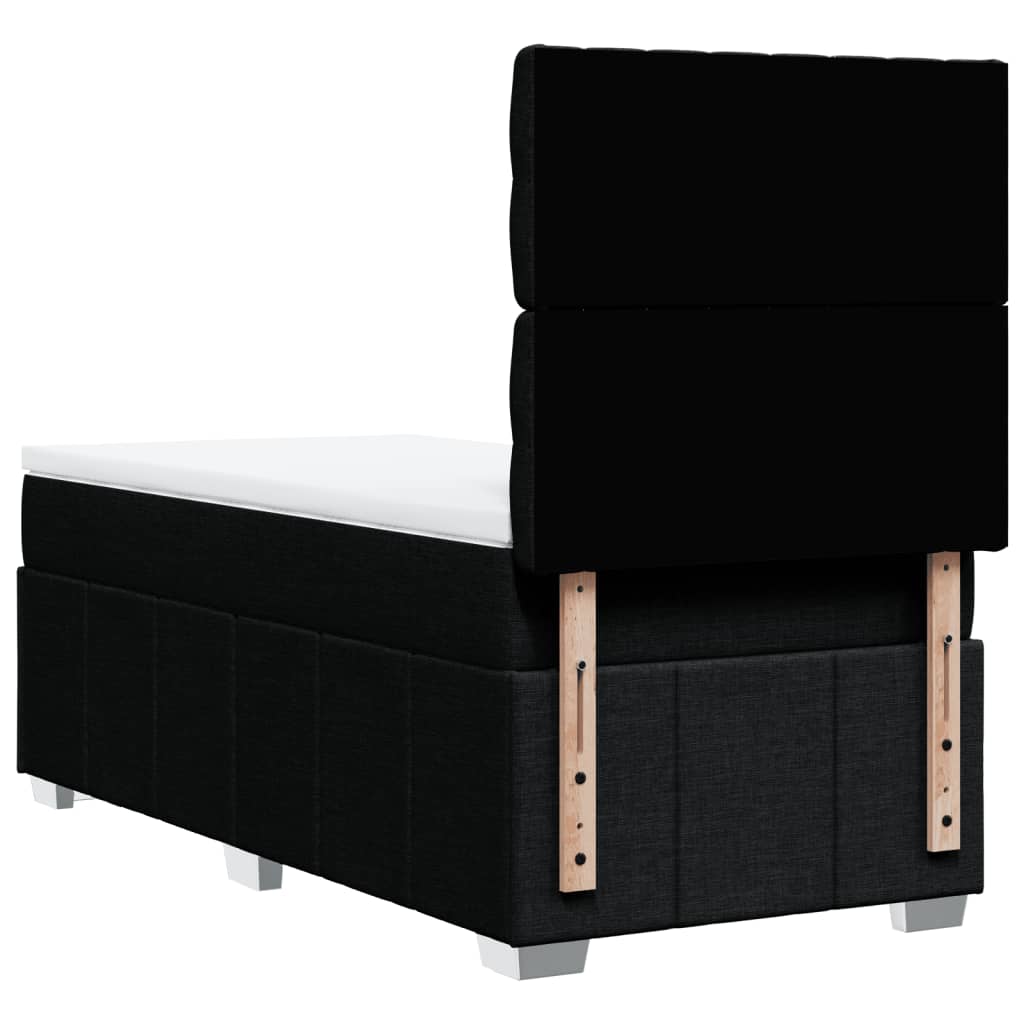 Box spring krevet s madracem crni 80 x 200 cm od tkanine