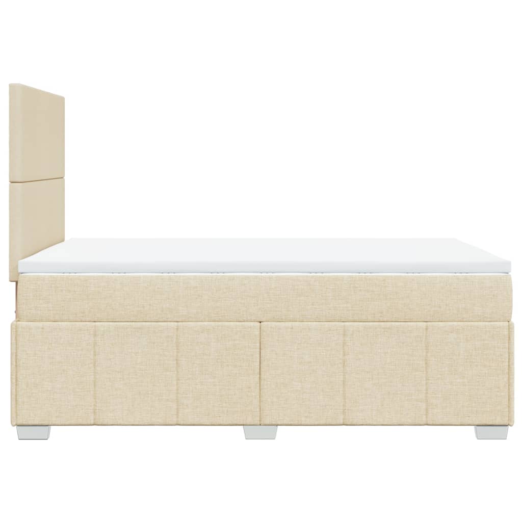 Krevet box spring s madracem krem 120 x 190 cm od tkanine