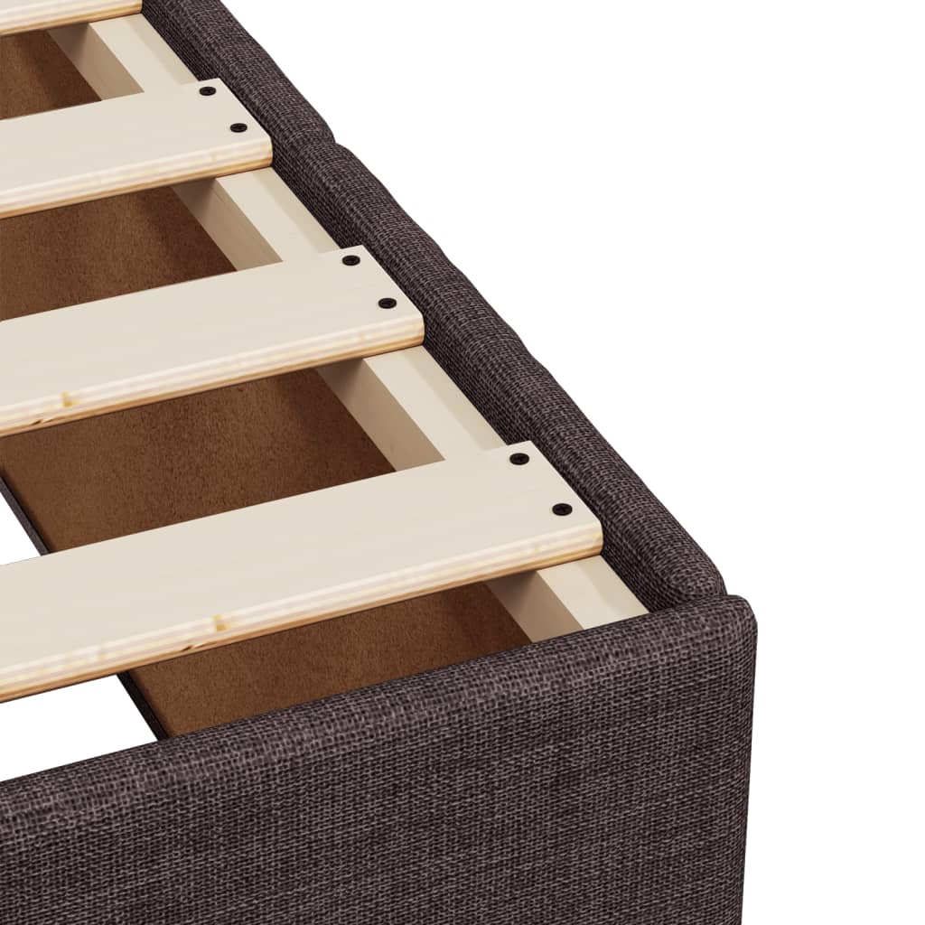 Krevet box spring s madracem tamnosmeđi 120 x 190 cm od tkanine