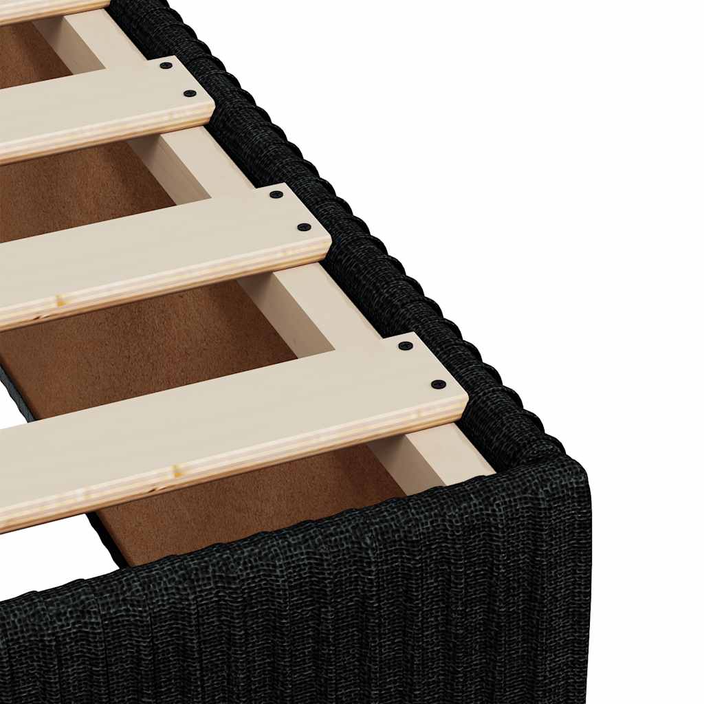 Krevet box spring s madracem crni 120 x 190 cm od tkanine