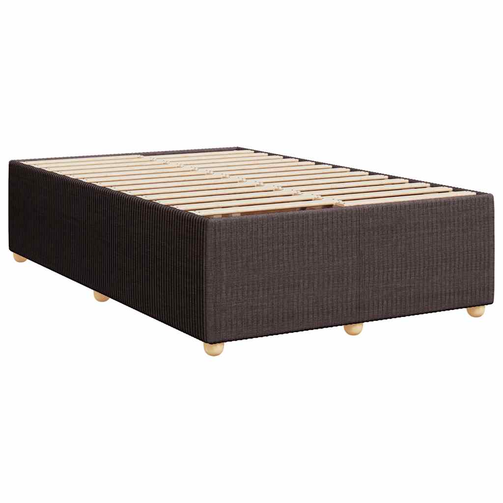 Krevet box spring s madracem tamnosmeđi 120 x 190 cm od tkanine