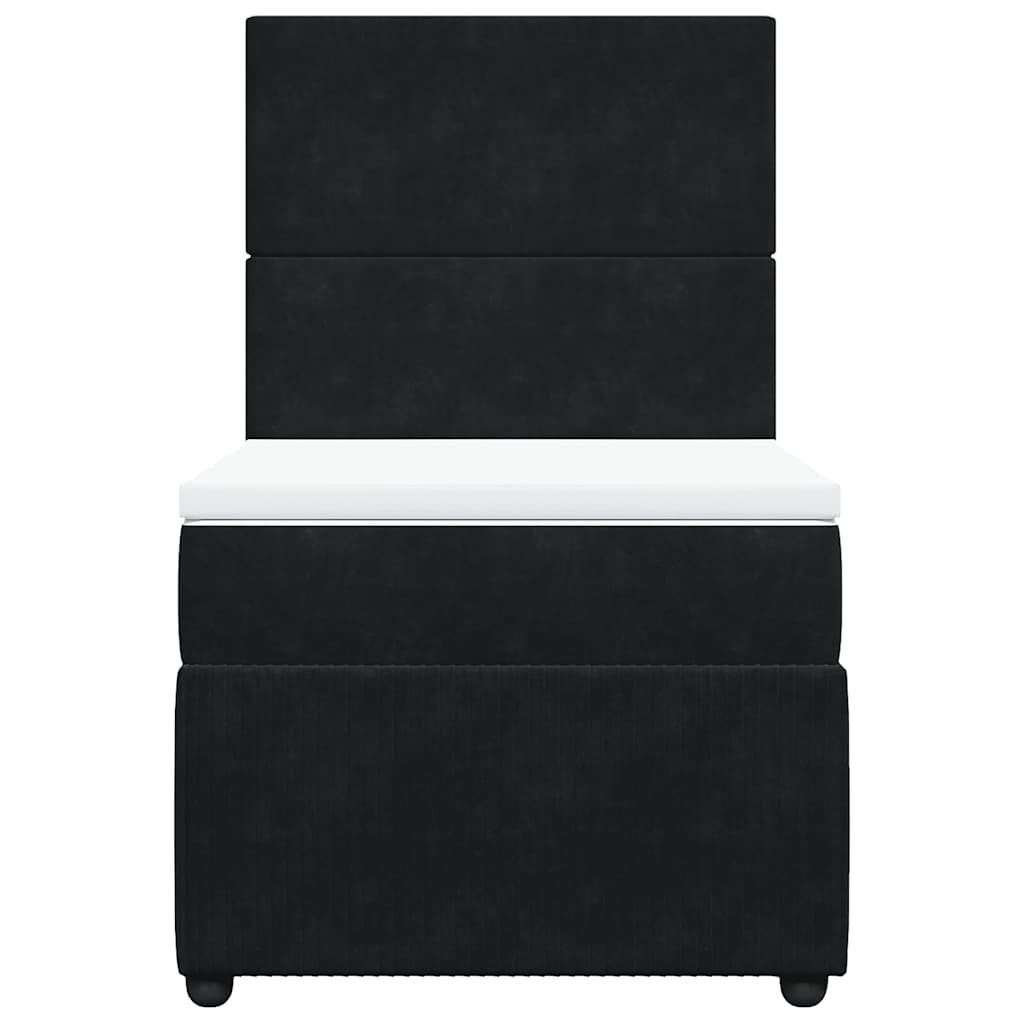 Box spring krevet s madracem crni 80 x 200 cm baršunasti