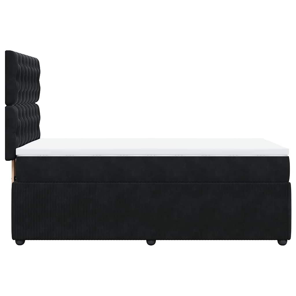 Box spring krevet s madracem crni 90x190 cm baršunasti