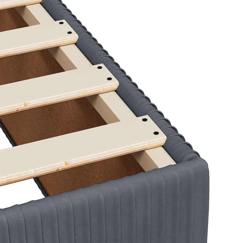 Box spring krevet s madracem tamnosivi 90x190 cm baršunasti
