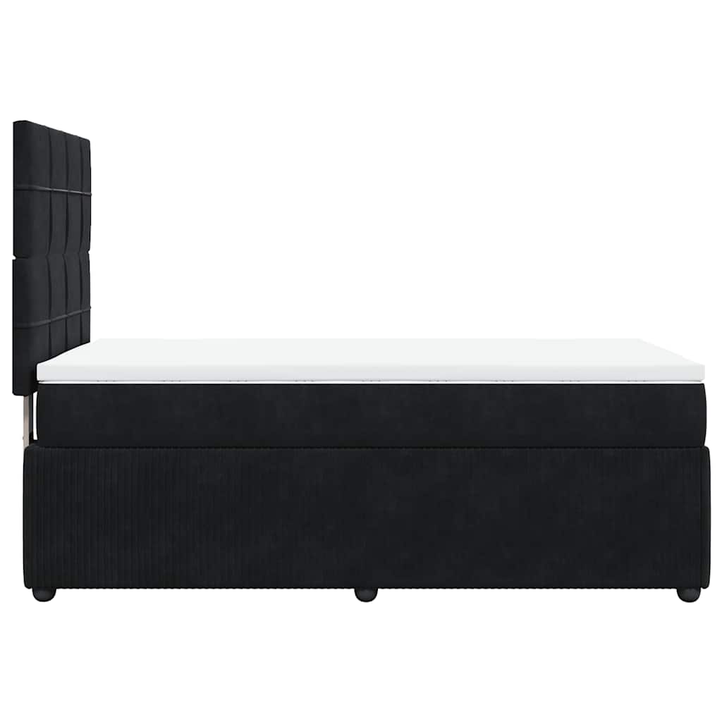 Box spring krevet s madracem crni 90x200 cm baršunasti