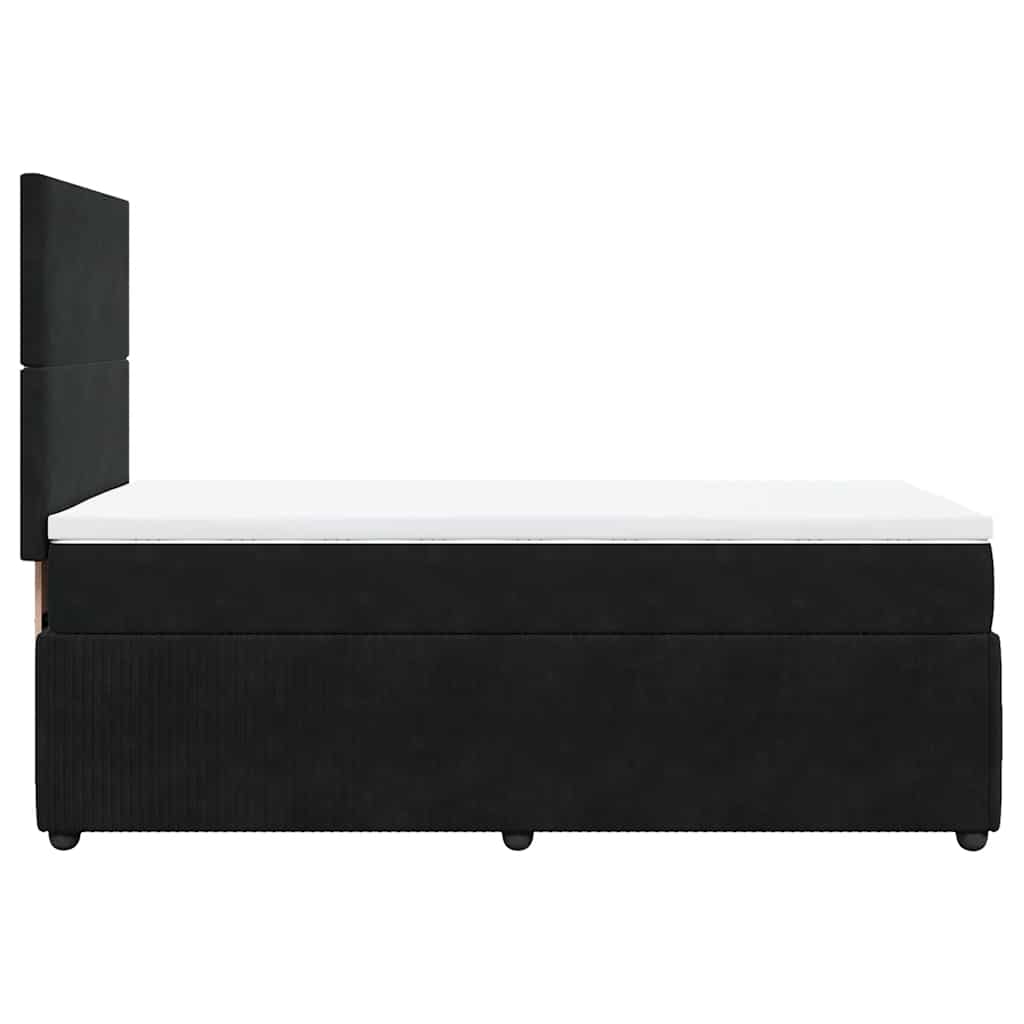 Box spring krevet s madracem crni 100x200 cm baršunasti