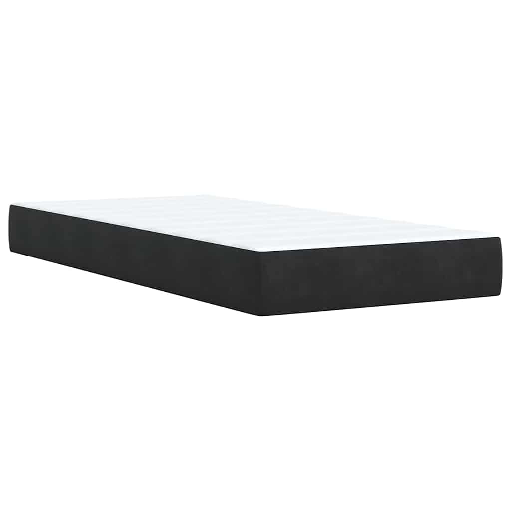 Box spring krevet s madracem crni 100x200 cm baršunasti