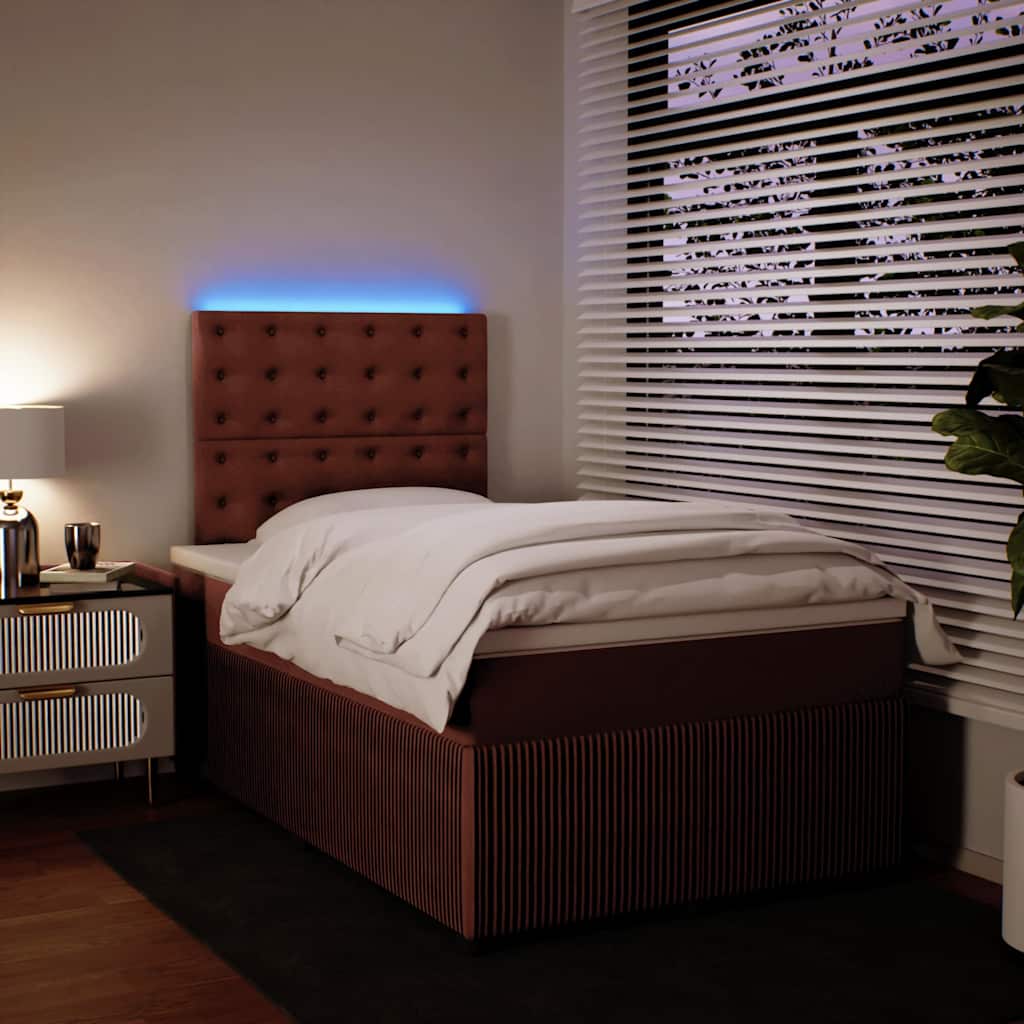 Box spring krevet s madracem ružičasti 120 x 200 cm baršunasti