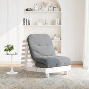 Futon na razvlačenje s madracem bijeli 70x206x11 cm borovina