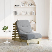 Futon na razvlačenje s madracem 70 x 206 x 11 cm od borovine
