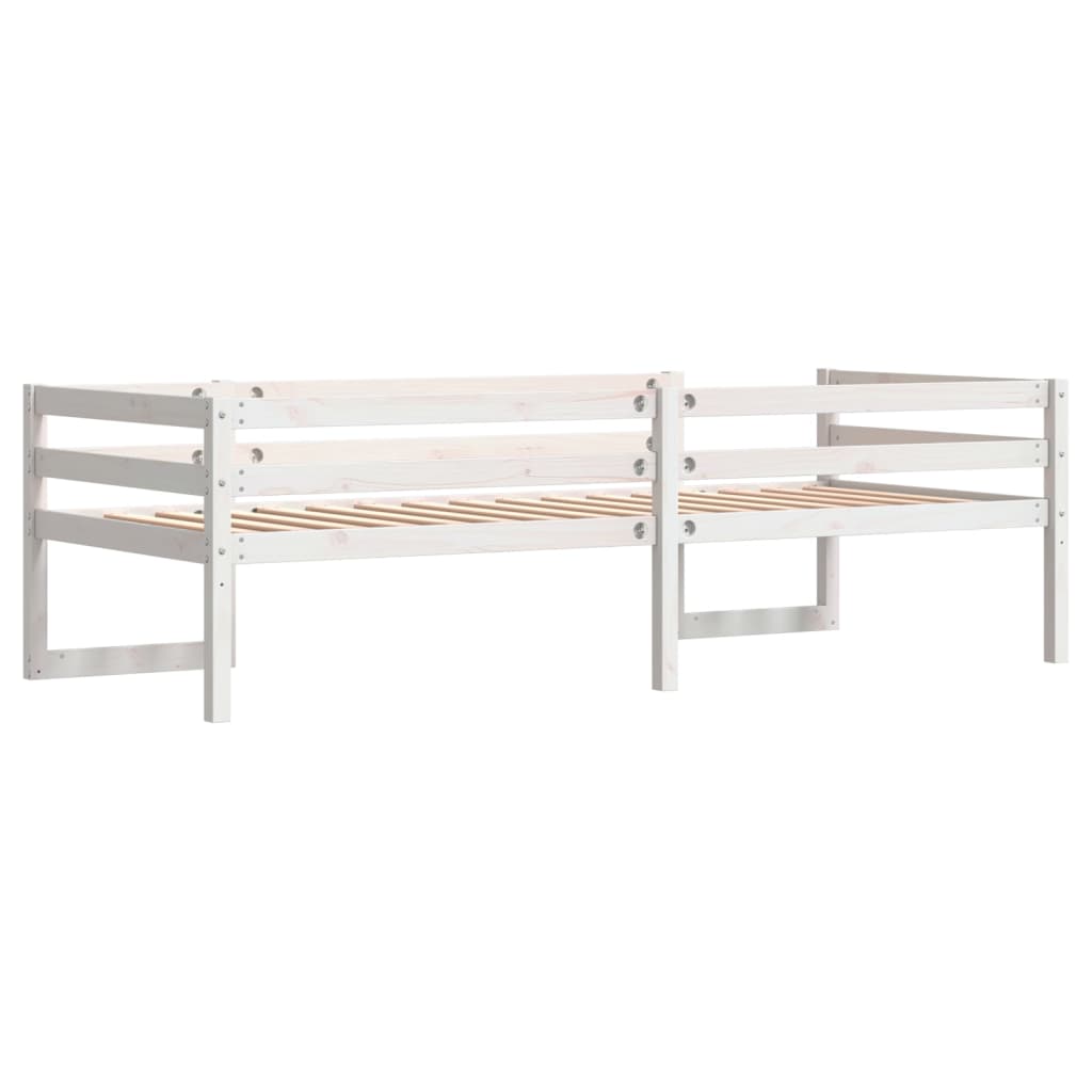 Okvir za dječji krevet bijeli 90 x 190 cm od masivne borovine