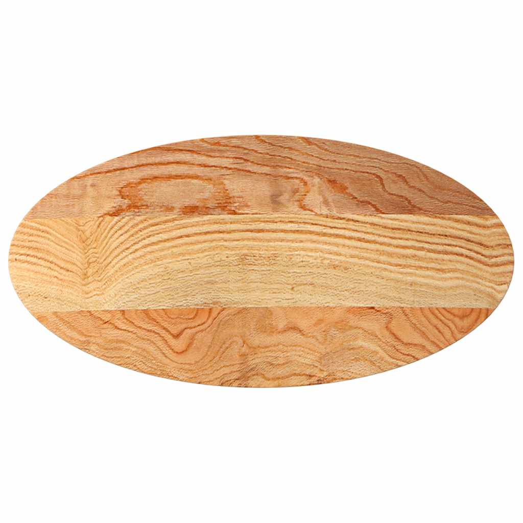 Stolna ploča svjetlosmeđa 100x50x2 cm ovalna masivna hrastovina