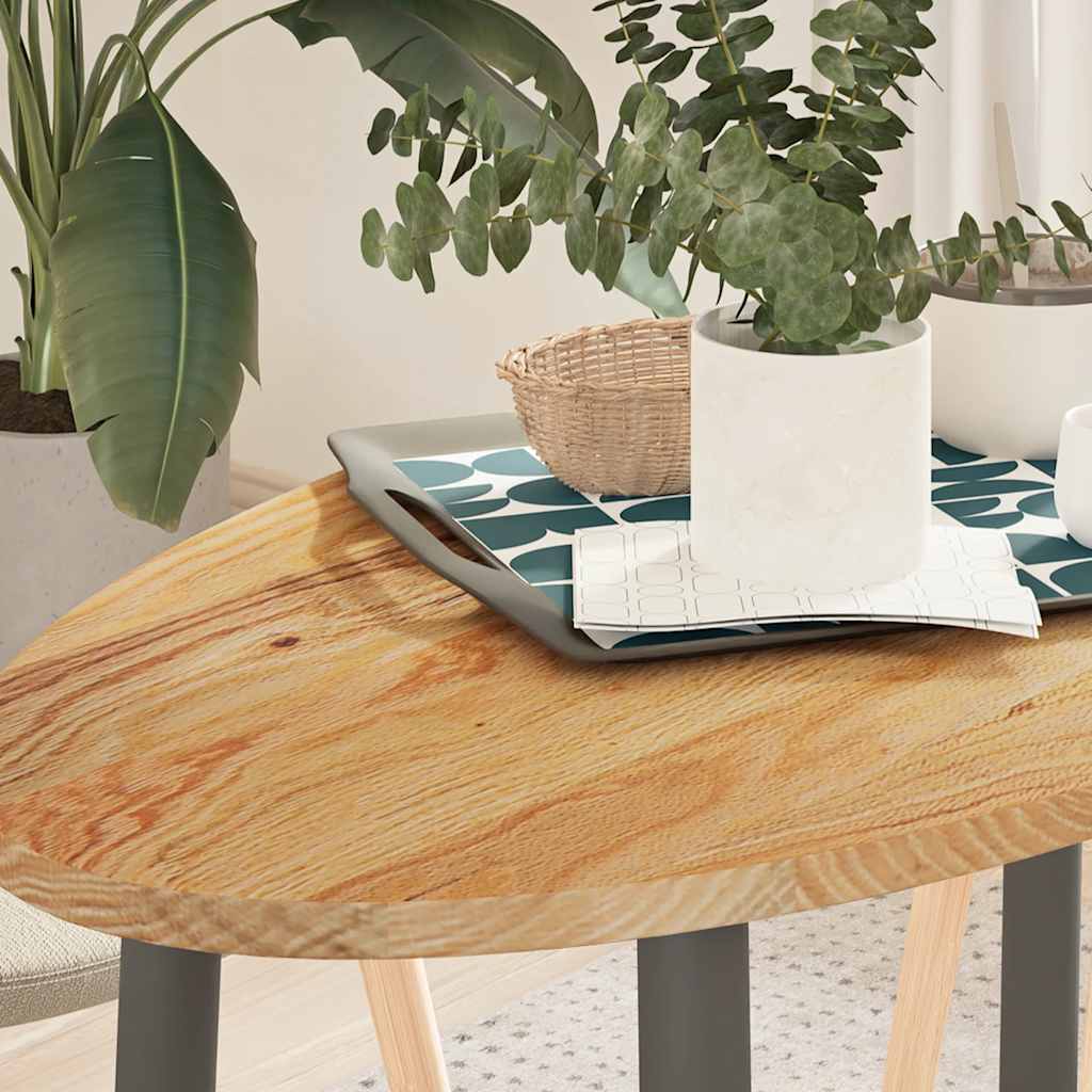 Stolna ploča svjetlosmeđa 100x50x2 cm ovalna masivna hrastovina