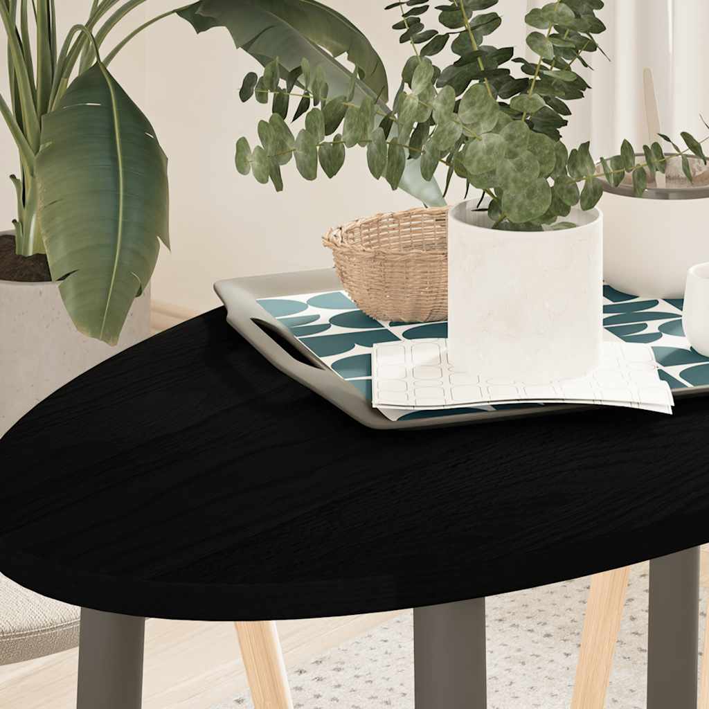 Stolna ploča tamnosmeđa 100x50x2 cm ovalna masivna hrastovina