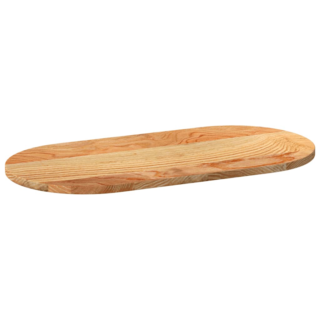 Stolna ploča svjetlosmeđa 80x40x2 cm ovalna masivna hrastovina
