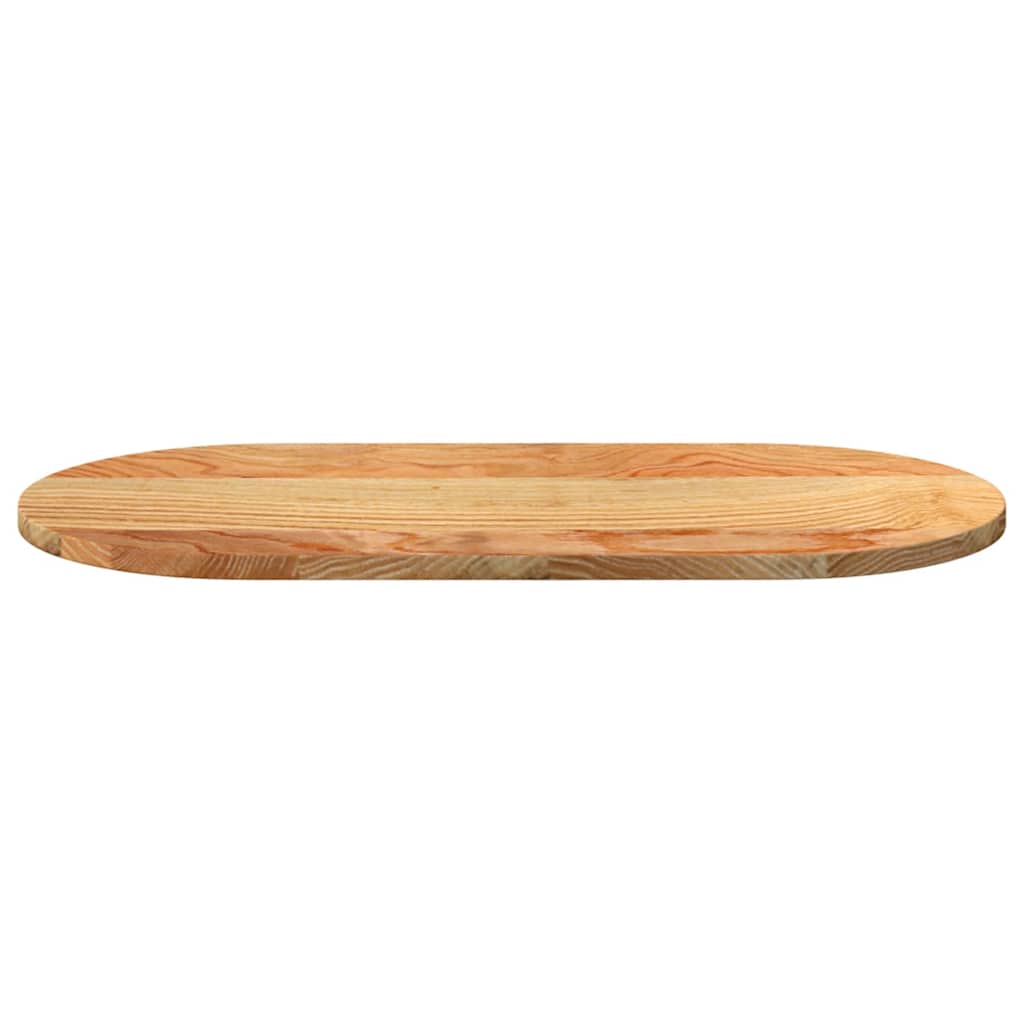 Stolna ploča svjetlosmeđa 80x40x2 cm ovalna masivna hrastovina