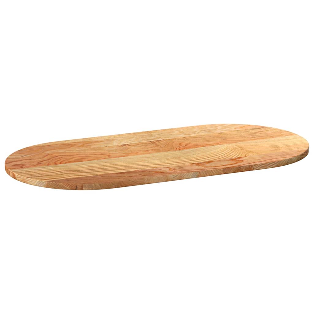 Stolna ploča svjetlosmeđa 100x50x2 cm ovalna masivna hrastovina