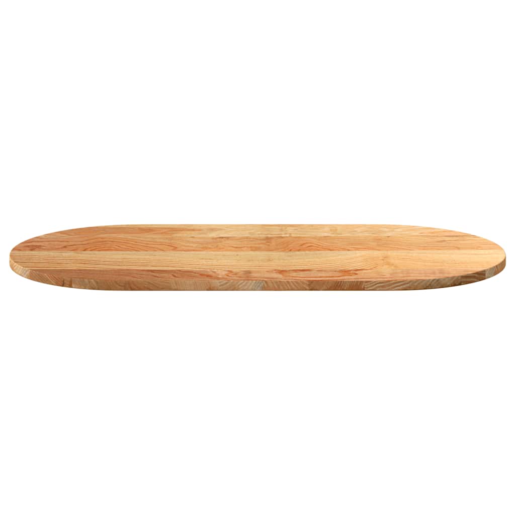 Stolna ploča svjetlosmeđa 100x50x2 cm ovalna masivna hrastovina