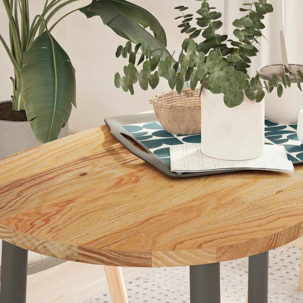 Stolna ploča svjetlosmeđa 100x50x2 cm ovalna masivna hrastovina
