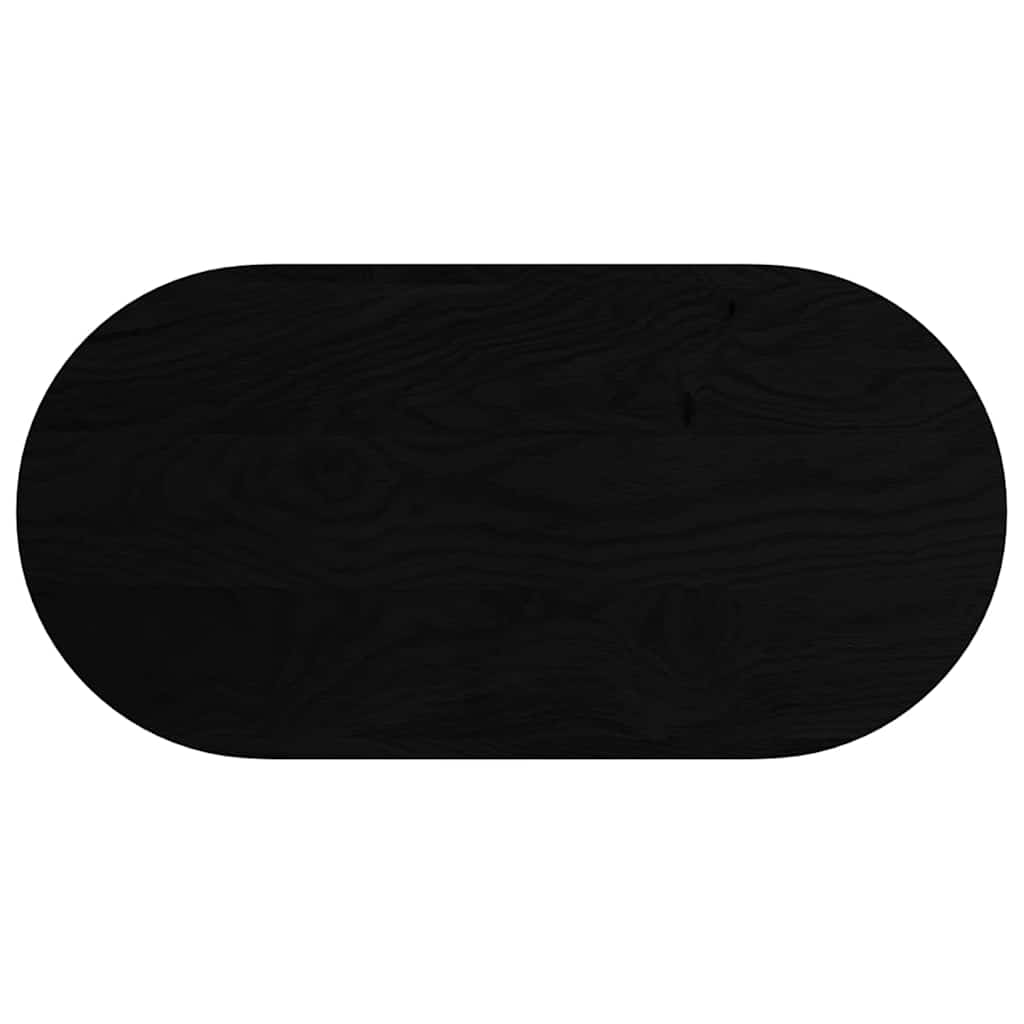 Stolna ploča tamnosmeđa 100x50x2 cm ovalna masivna hrastovina