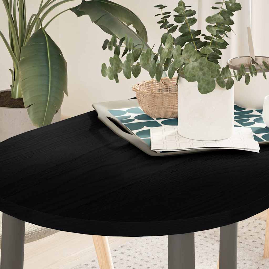 Stolna ploča tamnosmeđa 100x50x2 cm ovalna masivna hrastovina