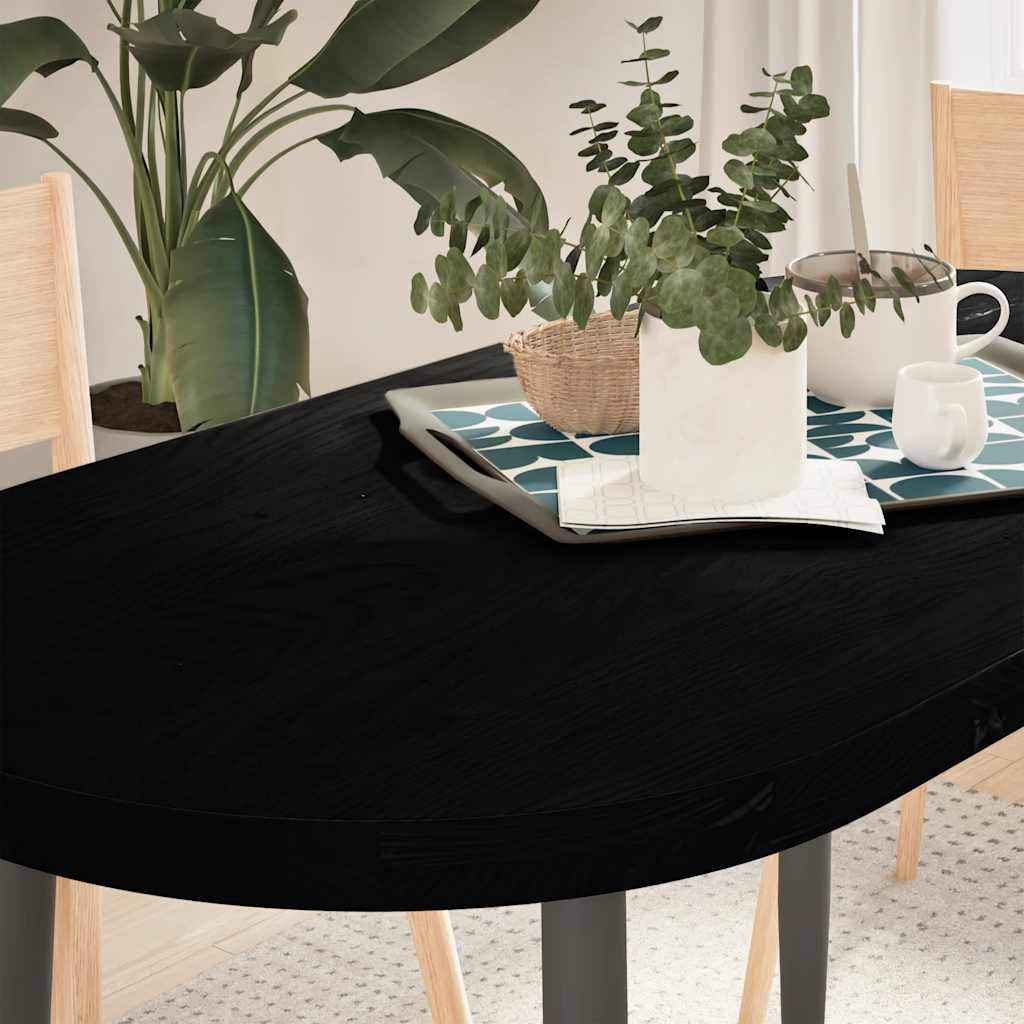 Stolna ploča tamnosmeđa 120x60x4 cm ovalna masivna hrastovina