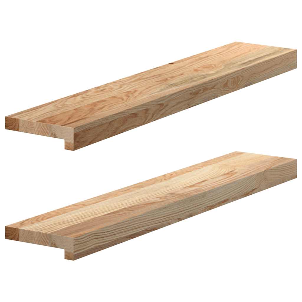 Prozorske klupčice 2 kom. Neobrađene 80x15x2 cm Masivno drvo hrast