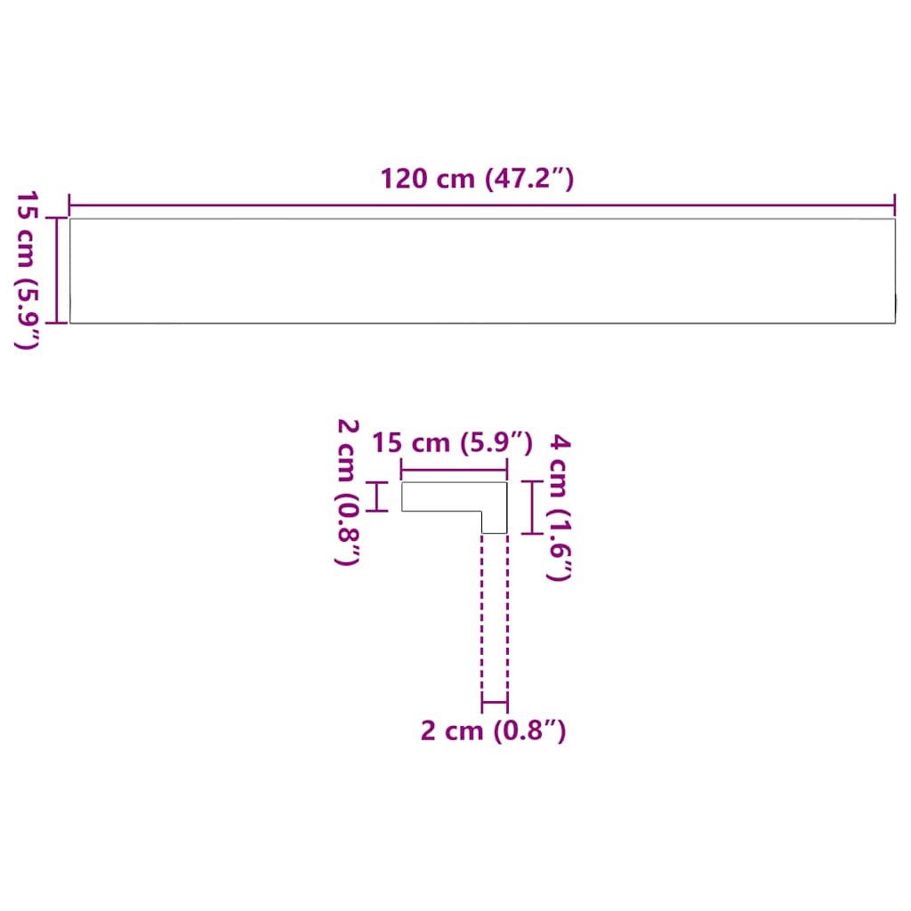 Prozorske klupice 2 kom 120x15x2 cm netretirane masivne hrast