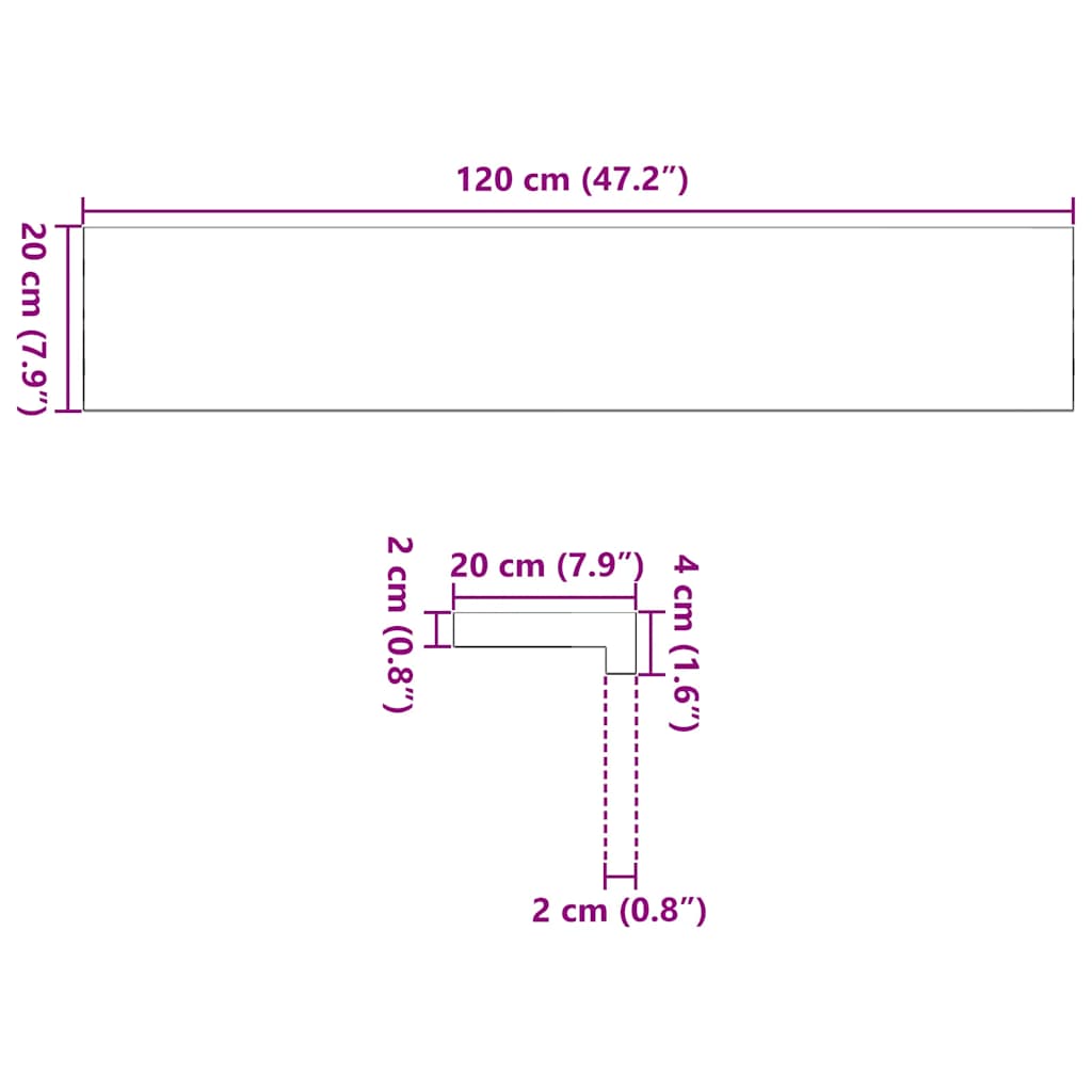 Prozorske klupice 2 kom 120x20x2 cm netretirane masivne hrast