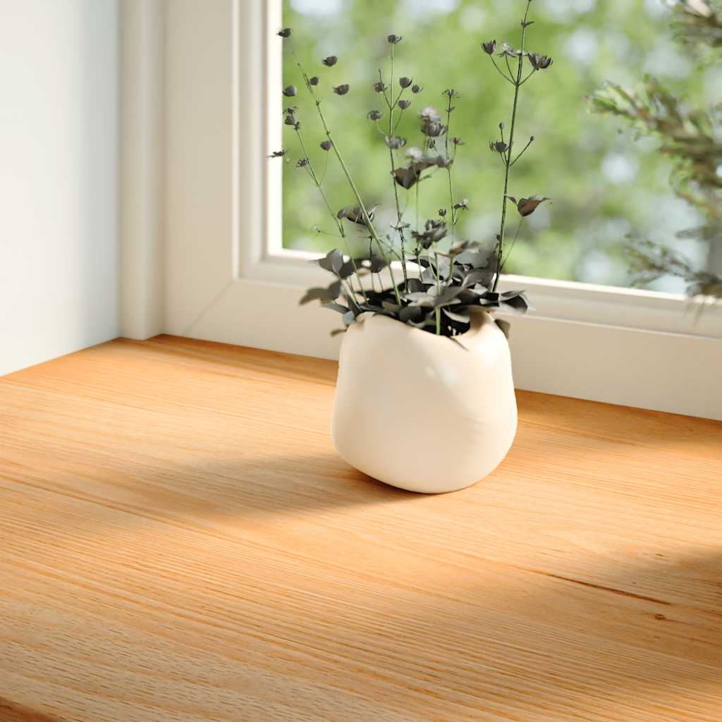 Prozorske klupice 2 kom svijetlosmeđe 80x15x2 cm masivne hrast