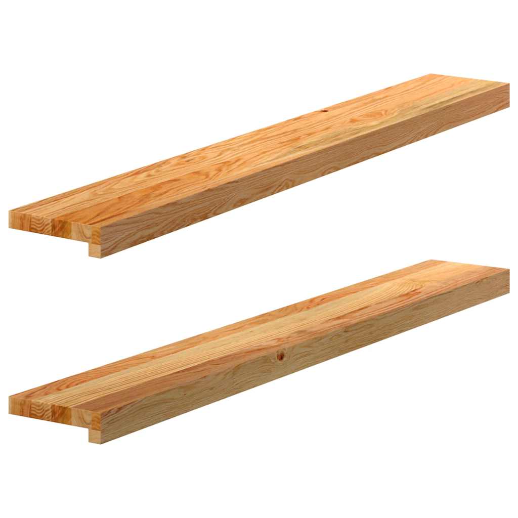 Prozorske klupice 2 kom svijetlosmeđe 110x15x2 cm masivne hrast
