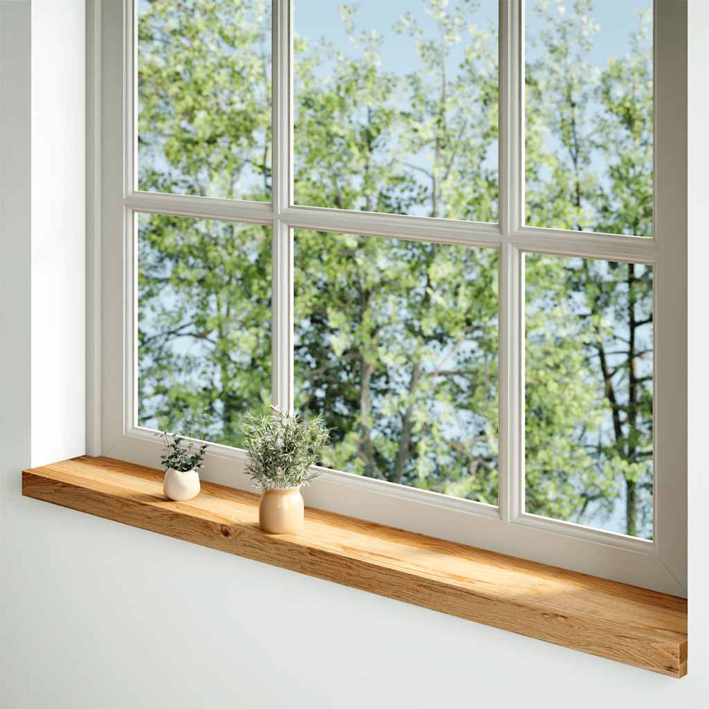 Prozorske klupice 2 kom svijetlosmeđe 110x15x2 cm masivne hrast