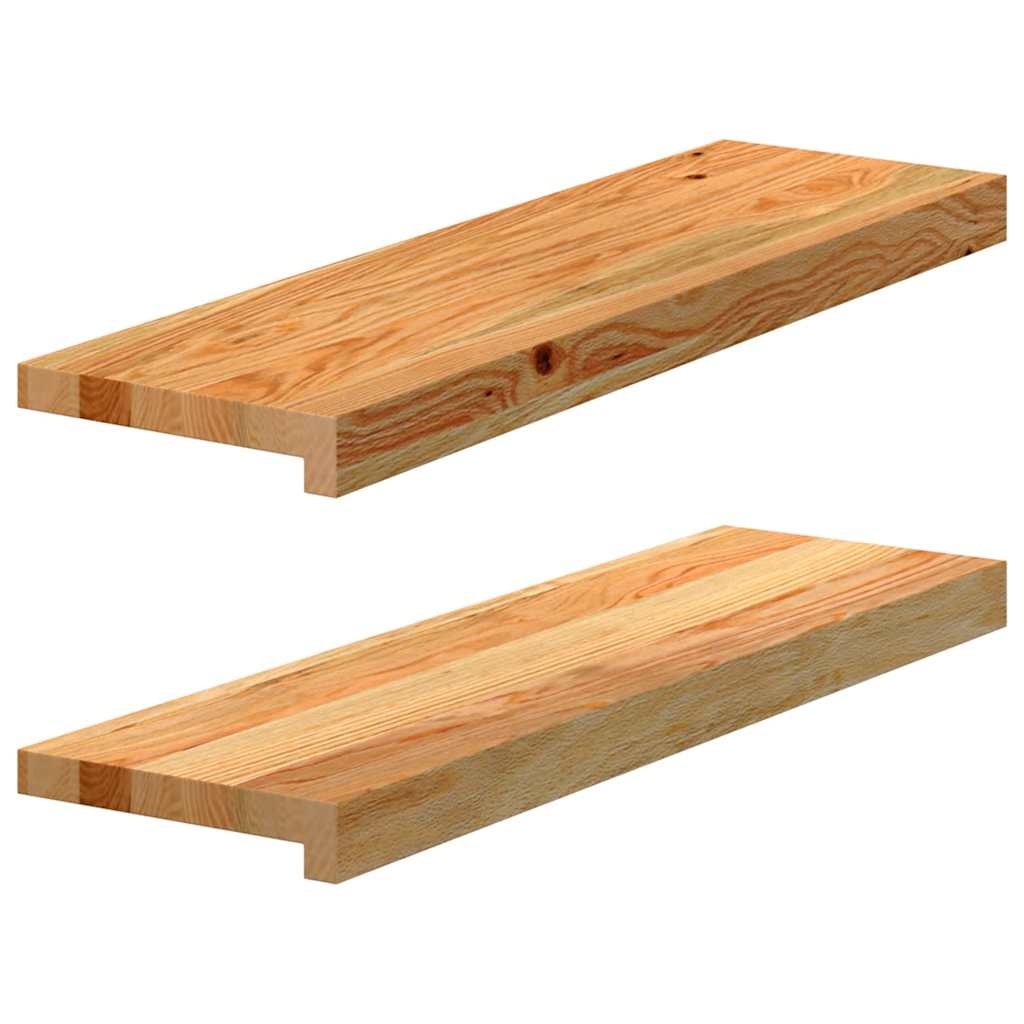 Prozorske klupice 2 kom svijetlosmeđe 70x20x2 cm masivne hrast