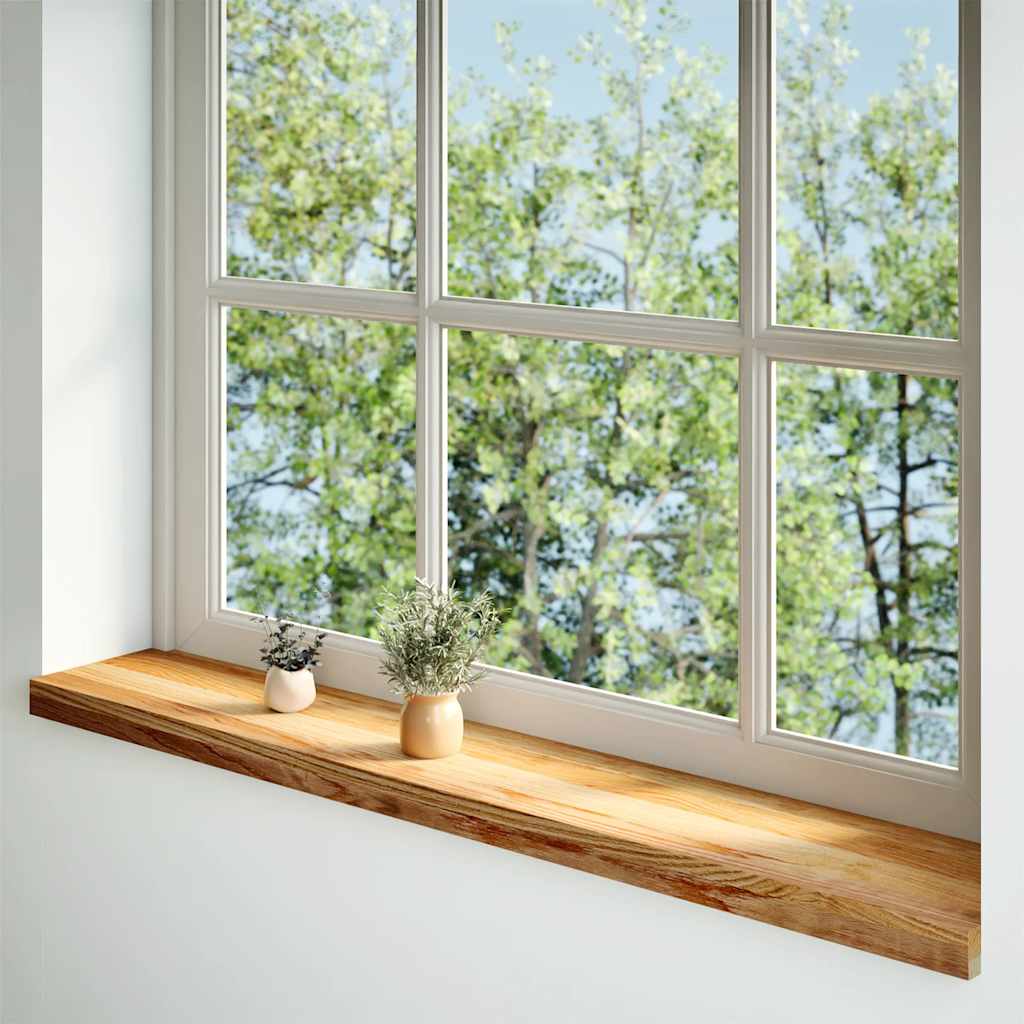 Prozorske klupice 2 kom svijetlosmeđe 120x20x2 cm masivne hrast