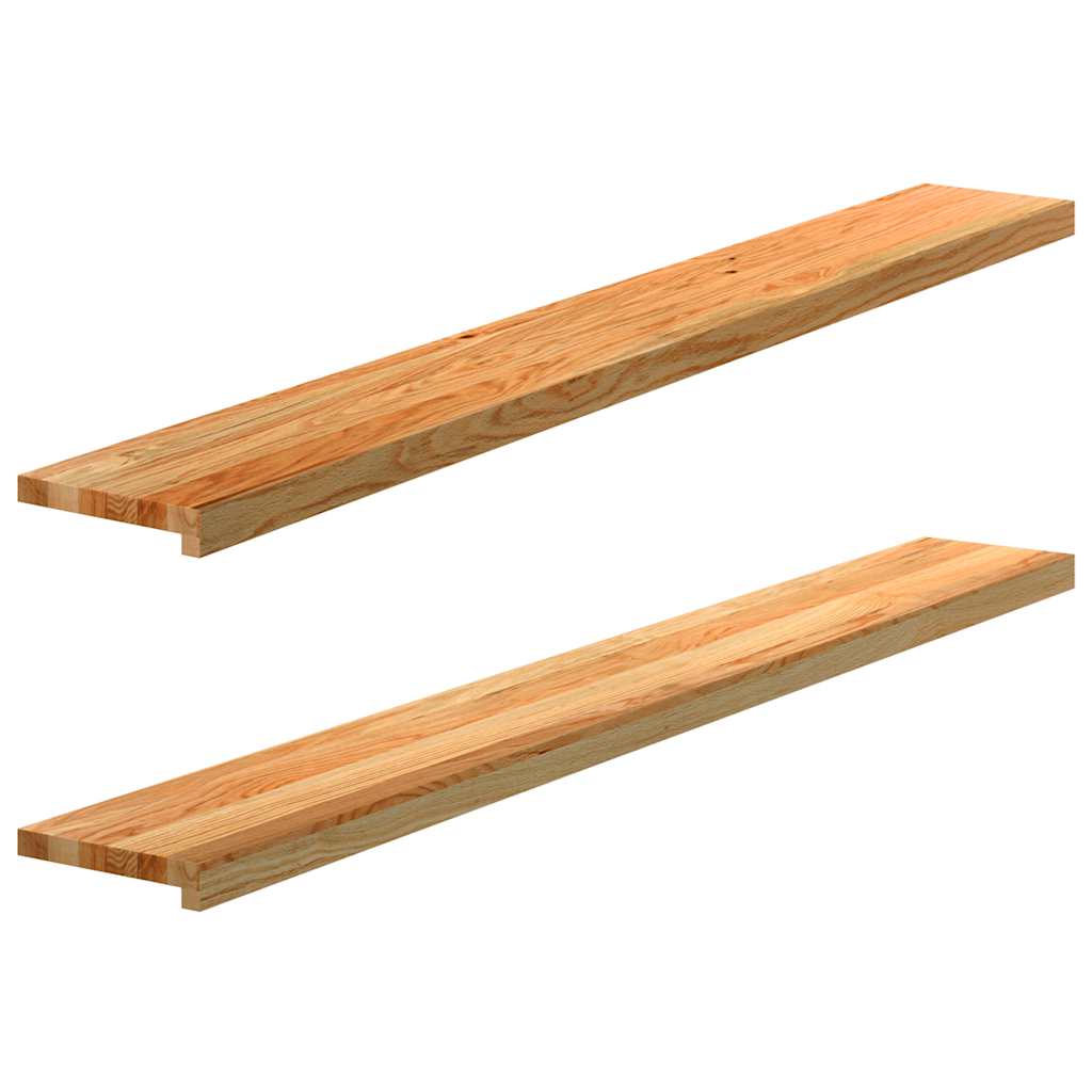Prozorske klupice 2 kom svijetlosmeđe 160x20x2 cm masivne hrast