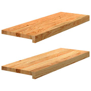 Prozorske klupice 2 kom svijetlosmeđe 70x25x2 cm masivne hrast