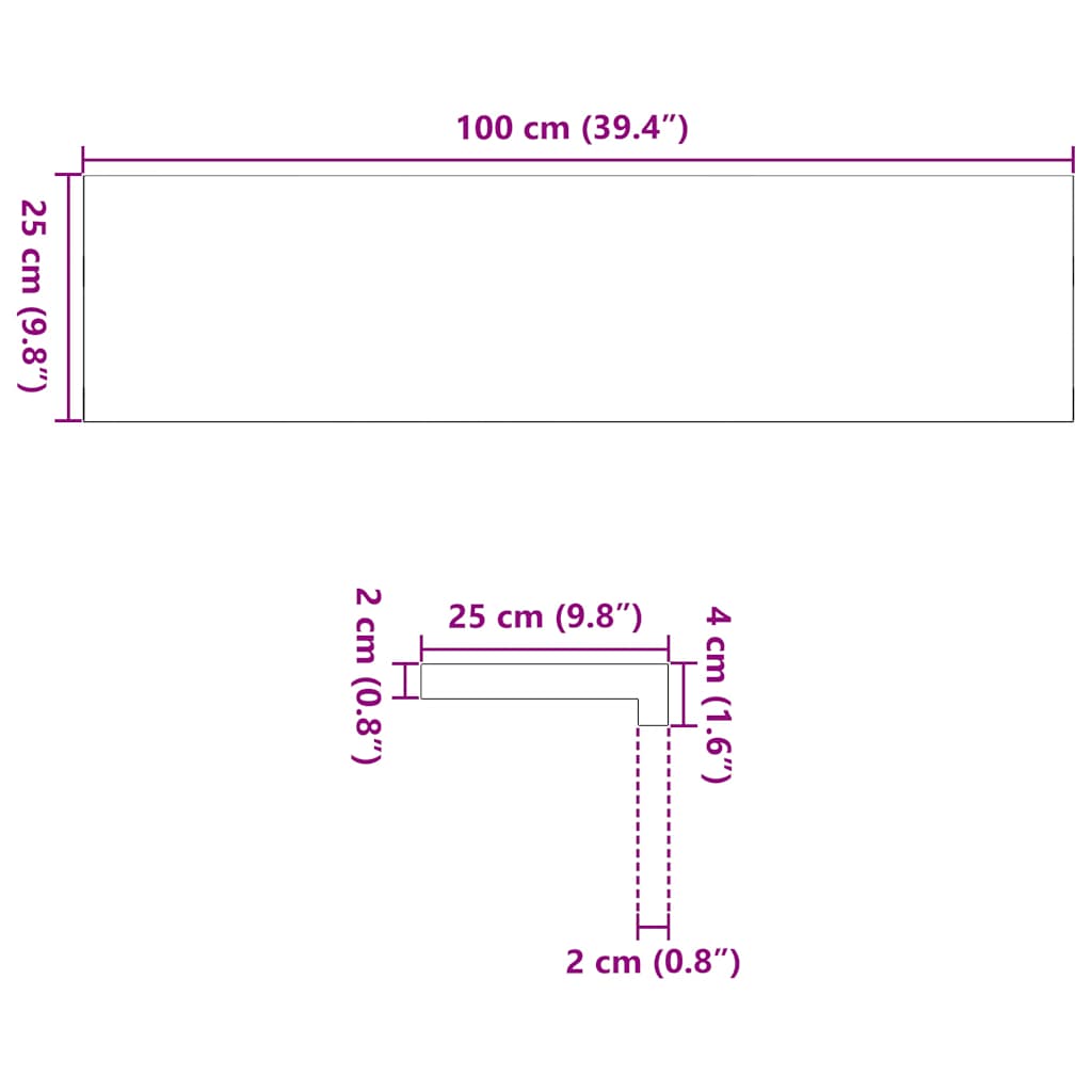 Prozorske klupice 2 kom svijetlosmeđe 100x25x2 cm masivne hrast