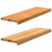 Prozorske klupice 2 kom svijetlosmeđe 80x30x2 cm masivne hrast