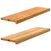 Prozorske klupice 2 kom svijetlosmeđe 90x30x2 cm masivne hrast