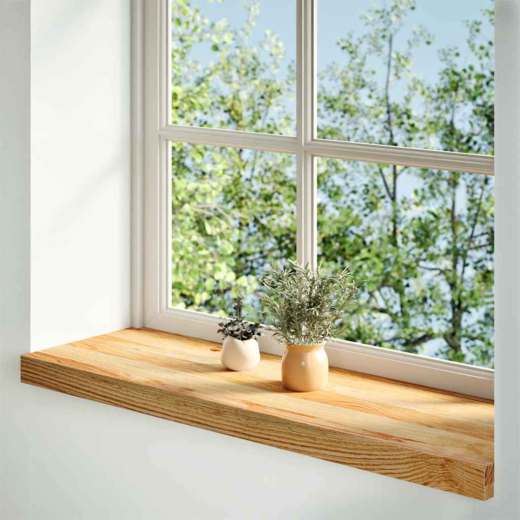 Prozorske klupice 2 kom svijetlosmeđe 90x30x2 cm masivne hrast