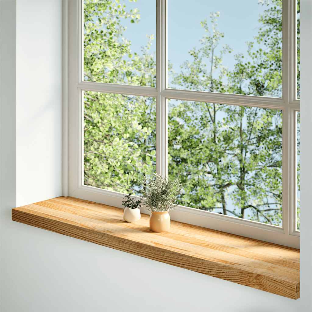 Prozorske klupice 2 kom svijetlosmeđe 110x30x2 cm masivne hrast