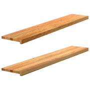 Prozorske klupice 2 kom svijetlosmeđe 140x30x2 cm masivne hrast