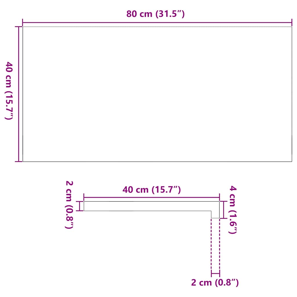 Prozorske klupice 2 kom svijetlosmeđe 80x40x2 cm masivne hrast