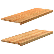 Prozorske klupice 2 kom svijetlosmeđe 110x40x2 cm masivne hrast
