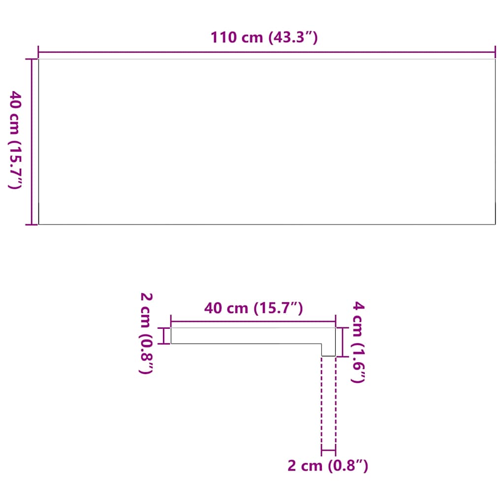 Prozorske klupice 2 kom svijetlosmeđe 110x40x2 cm masivne hrast