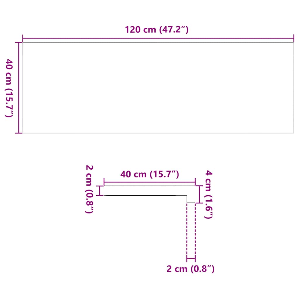 Prozorske klupice 2 kom svijetlosmeđe 120x40x2 cm masivne hrast