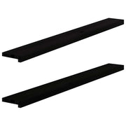 Prozorske klupice 2 kom tamnosmeđe 140x15x2 cm masivne hrast