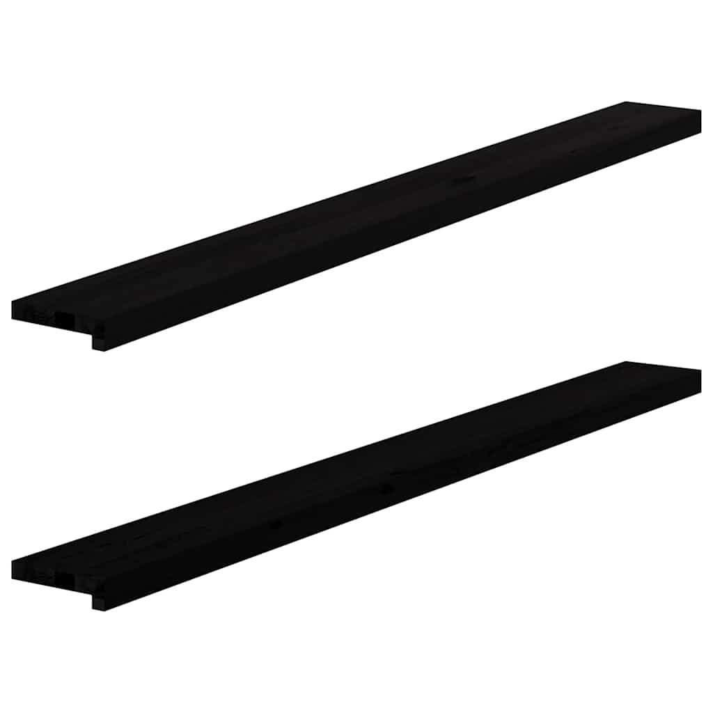 Prozorske klupice 2 kom tamnosmeđe 160x15x2 cm masivne hrast
