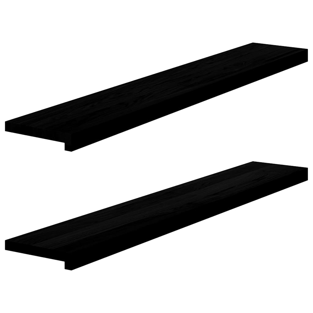 Prozorske klupice 2 kom tamnosmeđe 120x20x2 cm masivne hrast
