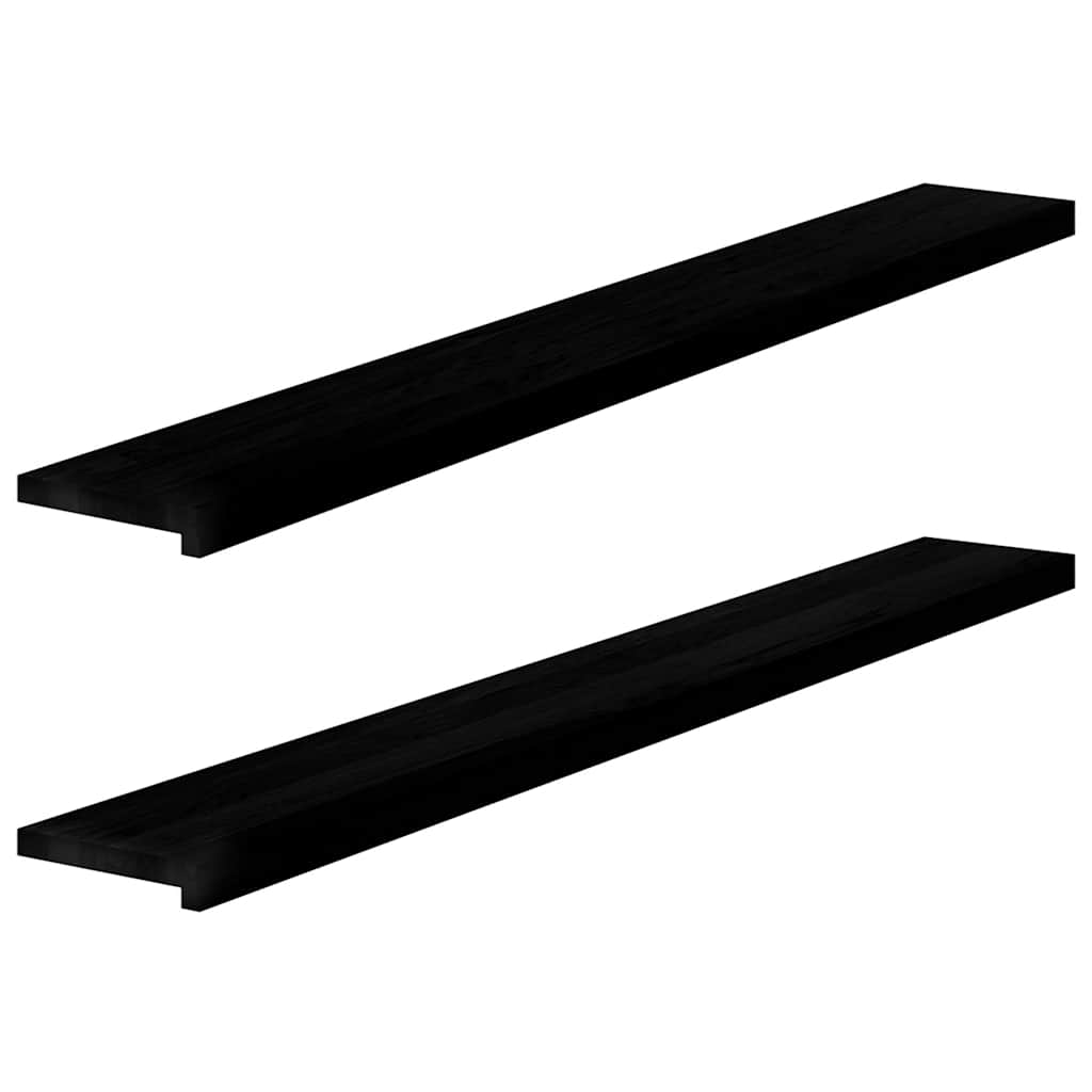 Prozorske klupice 2 kom tamnosmeđe 160x20x2 cm masivne hrast